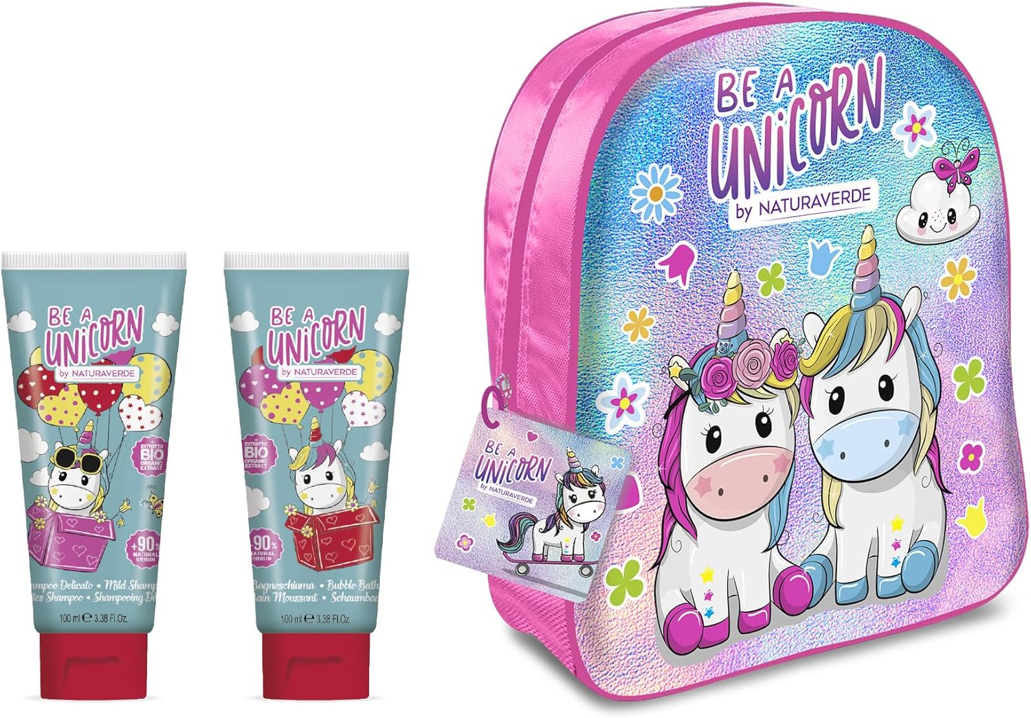 Thumbnail 2 de Naturaverde Kids Be A Unicorn Giftset: shampoo e bagnoschiuma da 100 ml + zainetto unicorni