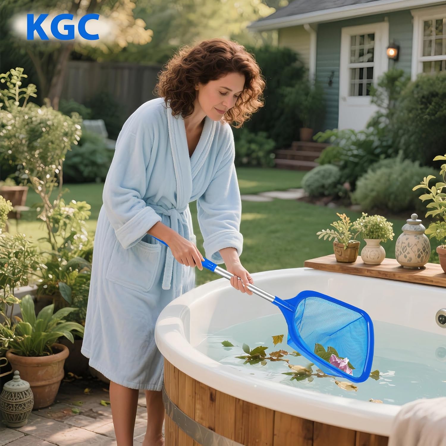 Detalle de KGC Retino per Piscina con Manico 31,7"–5,7 ft | Retino Ultra Fine per Piscine, Vasche Idromassaggio e Laghetti