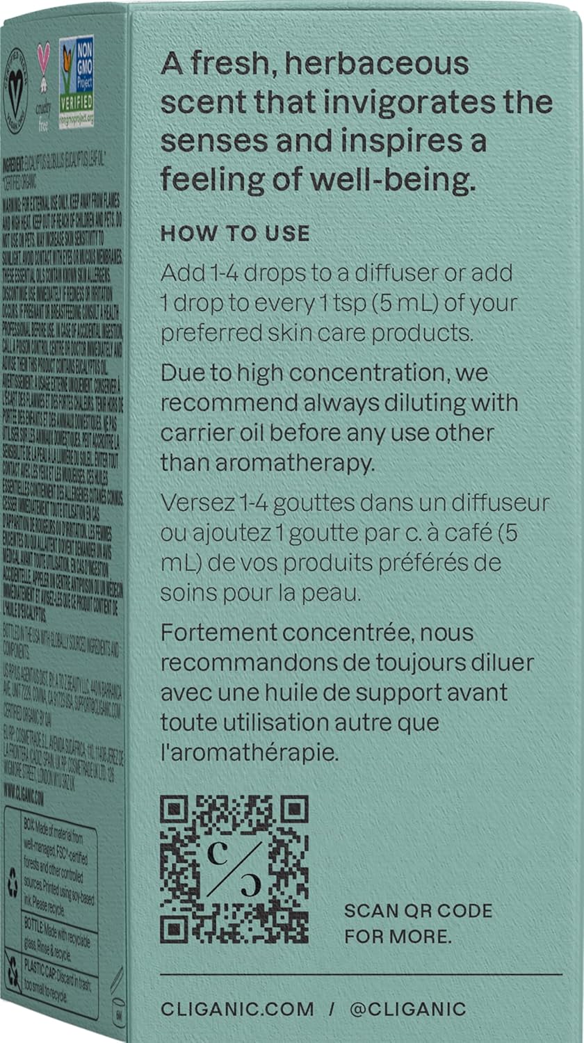 Detalle 2 de Cliganic Eucalyptus Essential Oil 1oz
