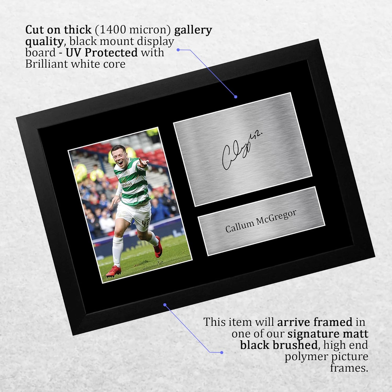 Thumbnail 2 de HWC Trading FR A4 Callum McGregor Celtic framed signed autograph picture for football fans (A4)