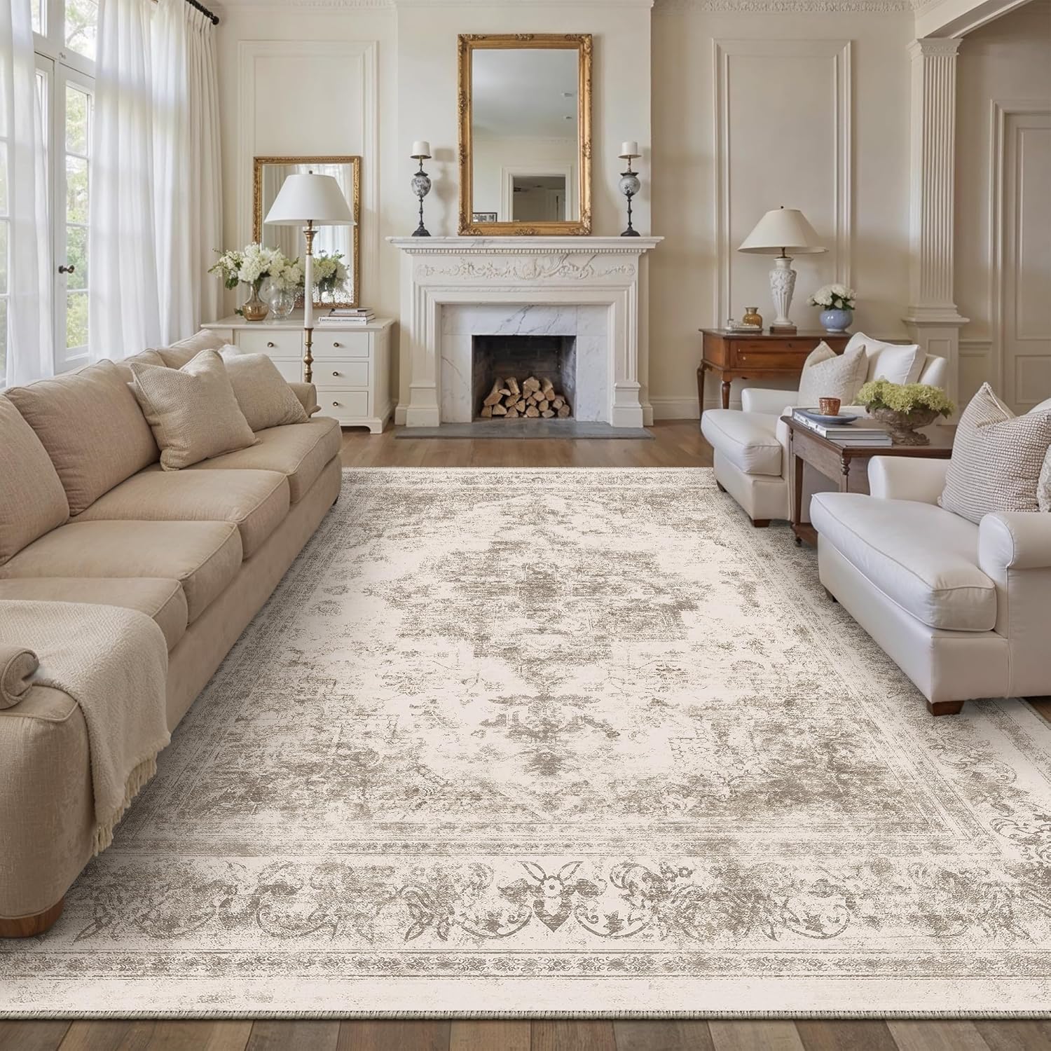 Detalle de HUGEAR Vintage Beige Rug 240x300cm