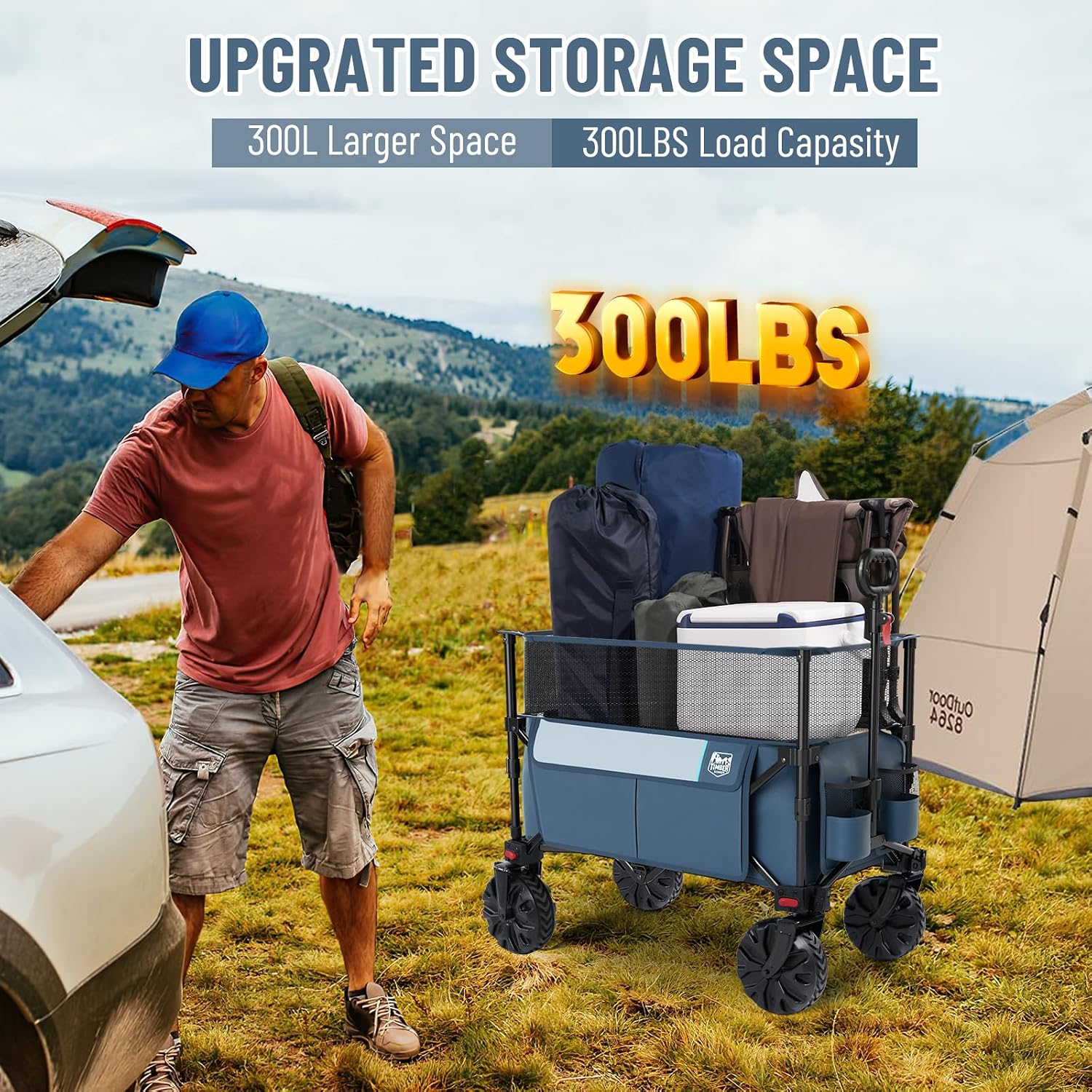 Thumbnail 4 de Timber Ridge Folding Wagon 350L