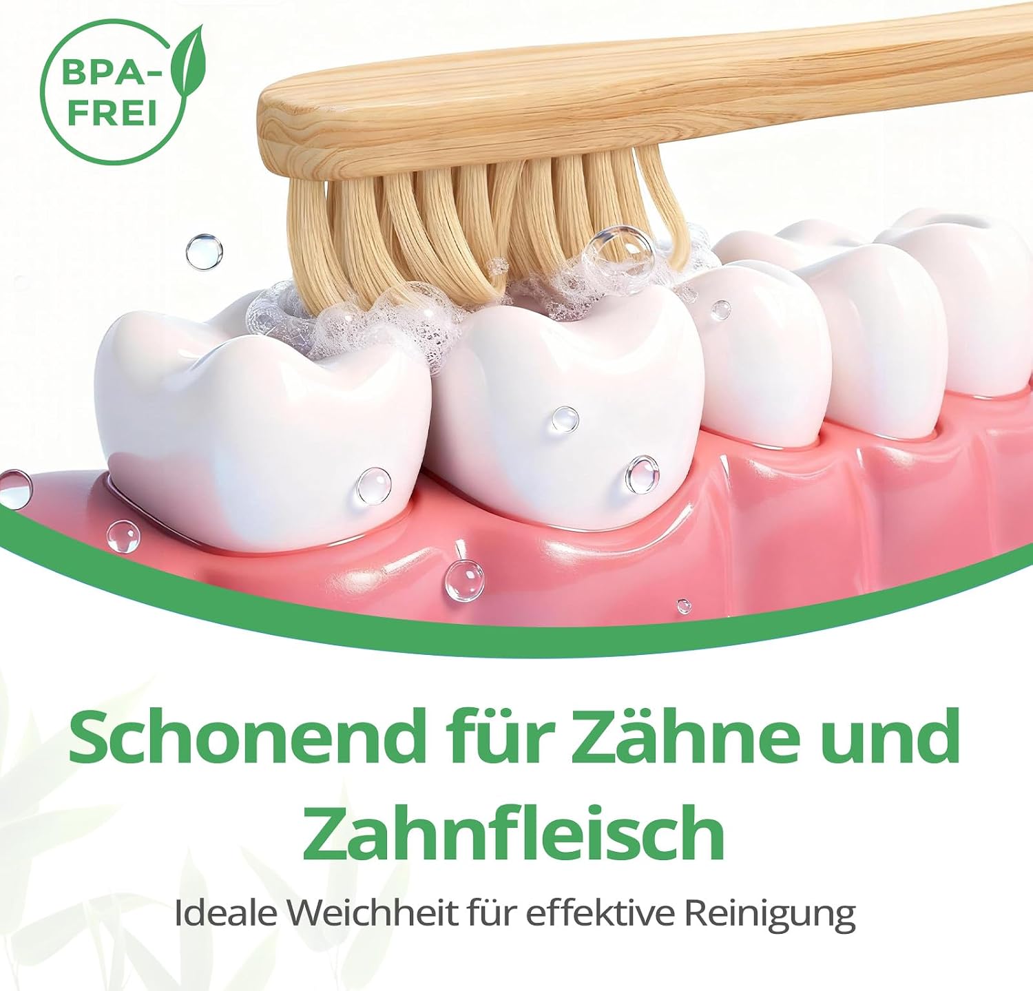 Thumbnail 1 de GENKENT Bambus-Zahnbürste – Umweltfreundlich, BPA-frei, weiche Borsten, 12er Set