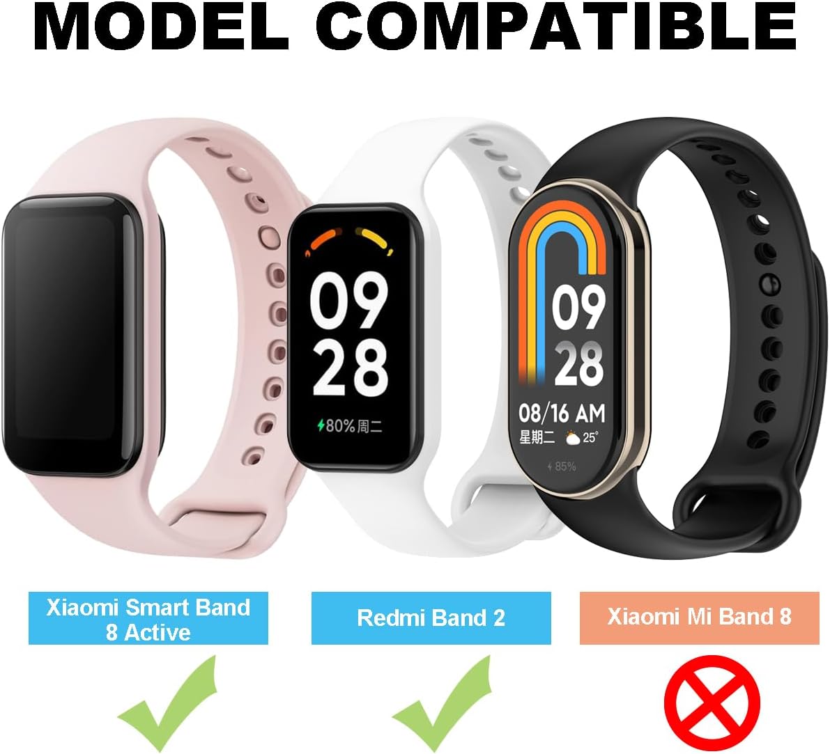 Detalle de MONUARY bands for Smart Band 8 Active