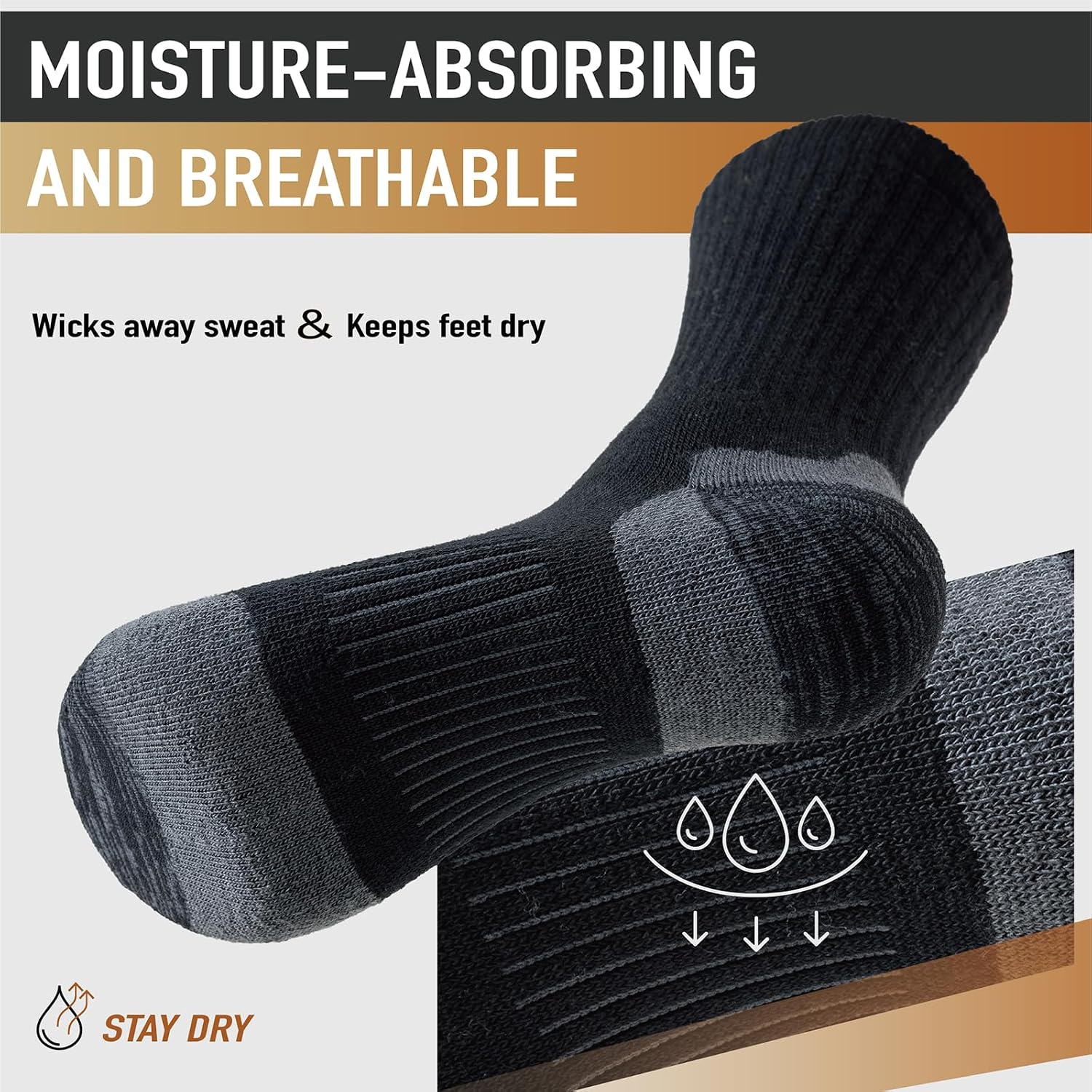 Thumbnail 4 de Merino wool hiking socks 3 pairs