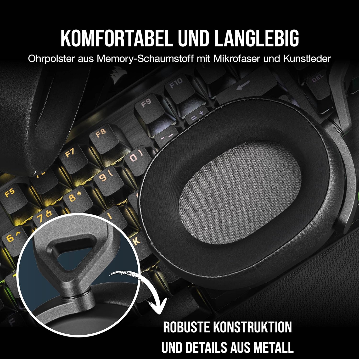 Thumbnail 4 de Corsair HS65 Surround Gaming-Headset Karbon Schwarz