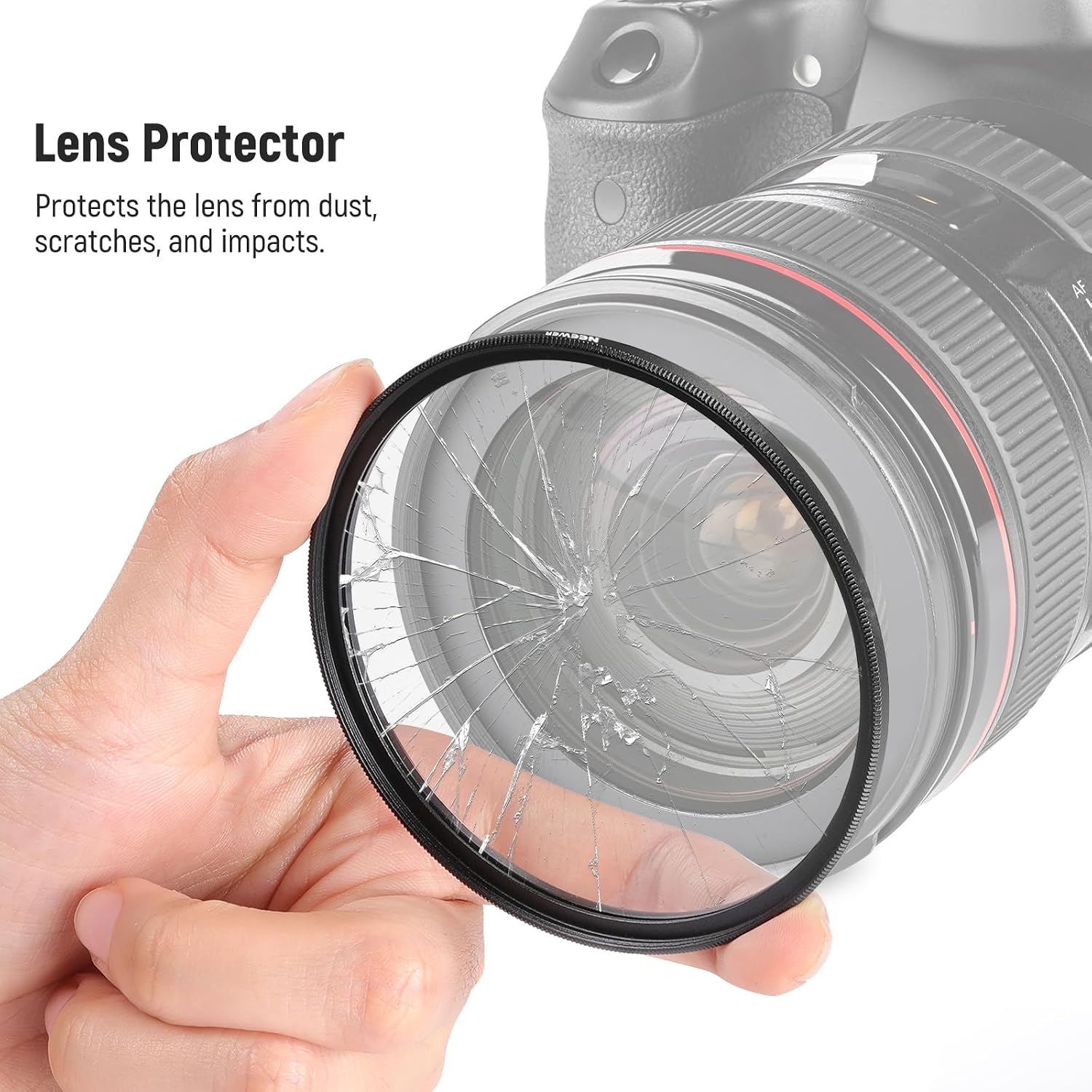 Detalle de NEEWER Filtro UV MC 67mm con Copriobiettivo: protezione ottica robusta e rivestimenti nano