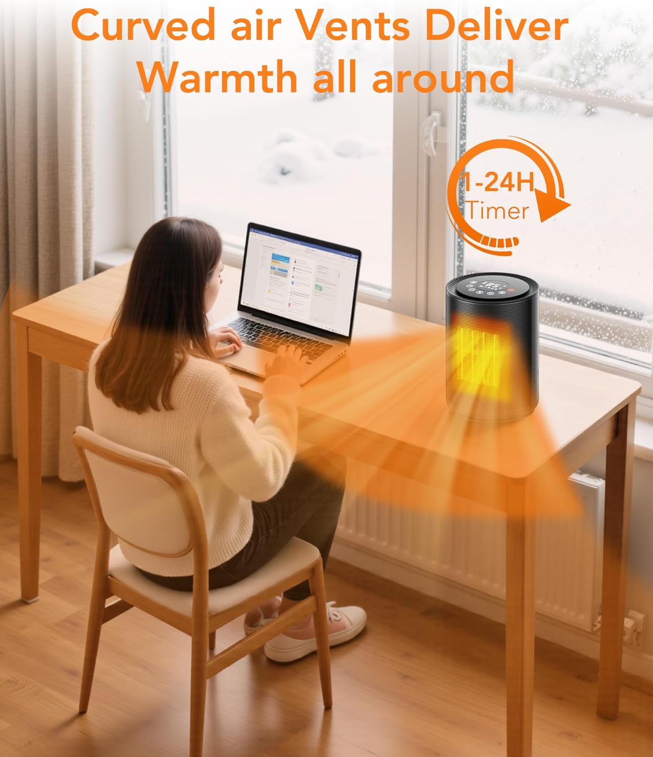 Thumbnail 3 de ZAFRO 1500W Space Heater with Thermostat