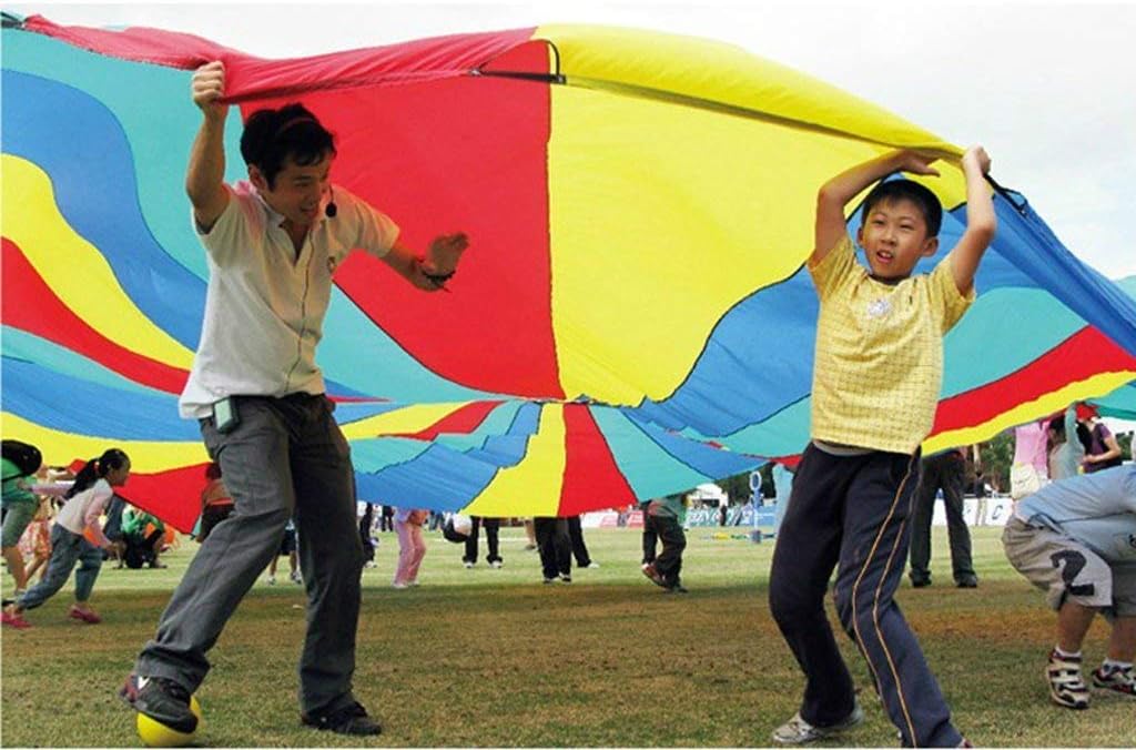 Thumbnail 1 de GSi Kids Play Parachute Rainbow Parachute Toy Tent Game for Children (24 Feet)