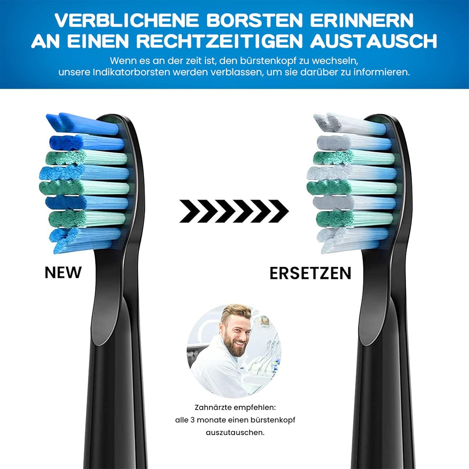 Thumbnail 4 de Ersatzbürsten kompatibel mit Fairywill 10er Pack