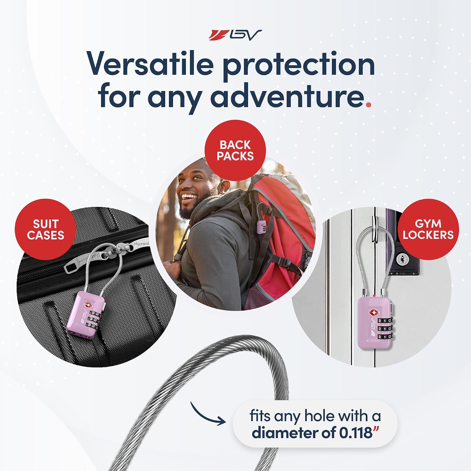 Detalle de BV Luggage Locks 4-Pack