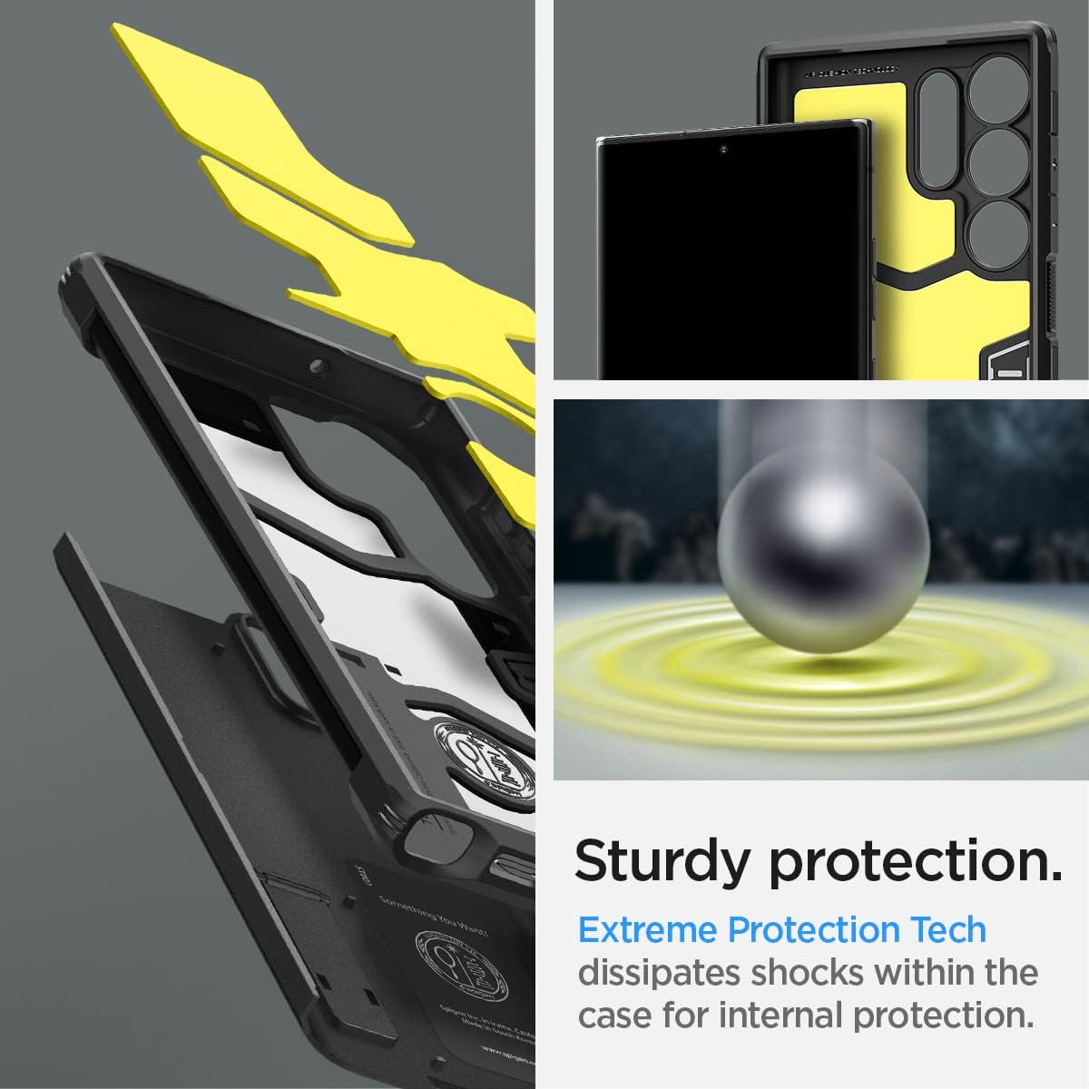 Thumbnail 4 de Spigen Tough Armor pour Samsung Galaxy S23 Ultra – Coque double couche noir