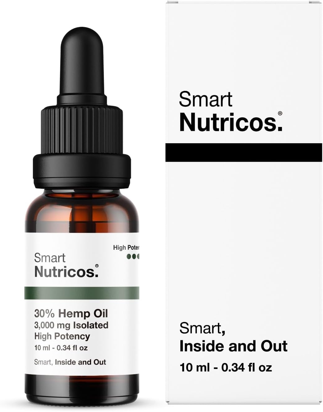 Detalle de Smart Nutricos Hemp Seed Oil 30% + Squalene, 10 ml Cold-Pressed Oil