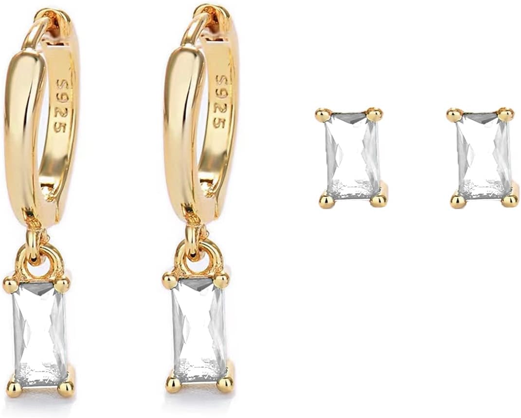 Thumbnail 6 de Orecchini a cerchio con pendenti oro 14K (2 paia) per donna, bambina e uomo