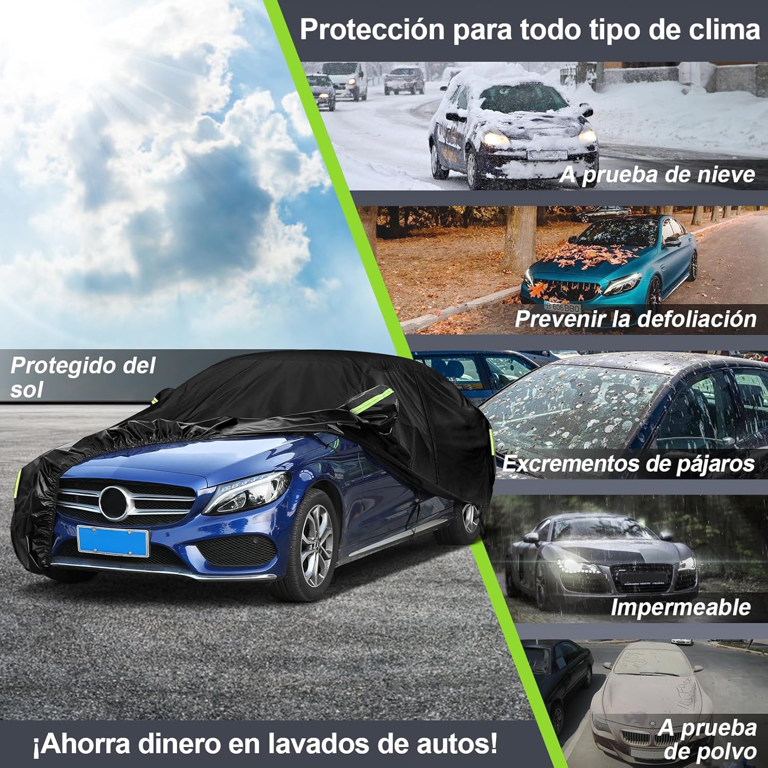 Detalle 2 de Sailnovo funda impermeable para coche 450 cm