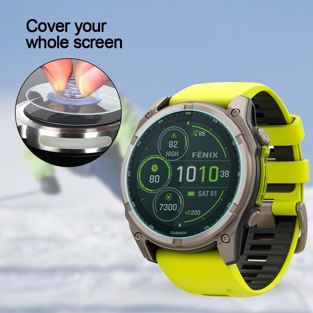 Detalle de Maxhood 3Pack Screen Protector for Garmin Fenix 8 51mm Amoled/Solar