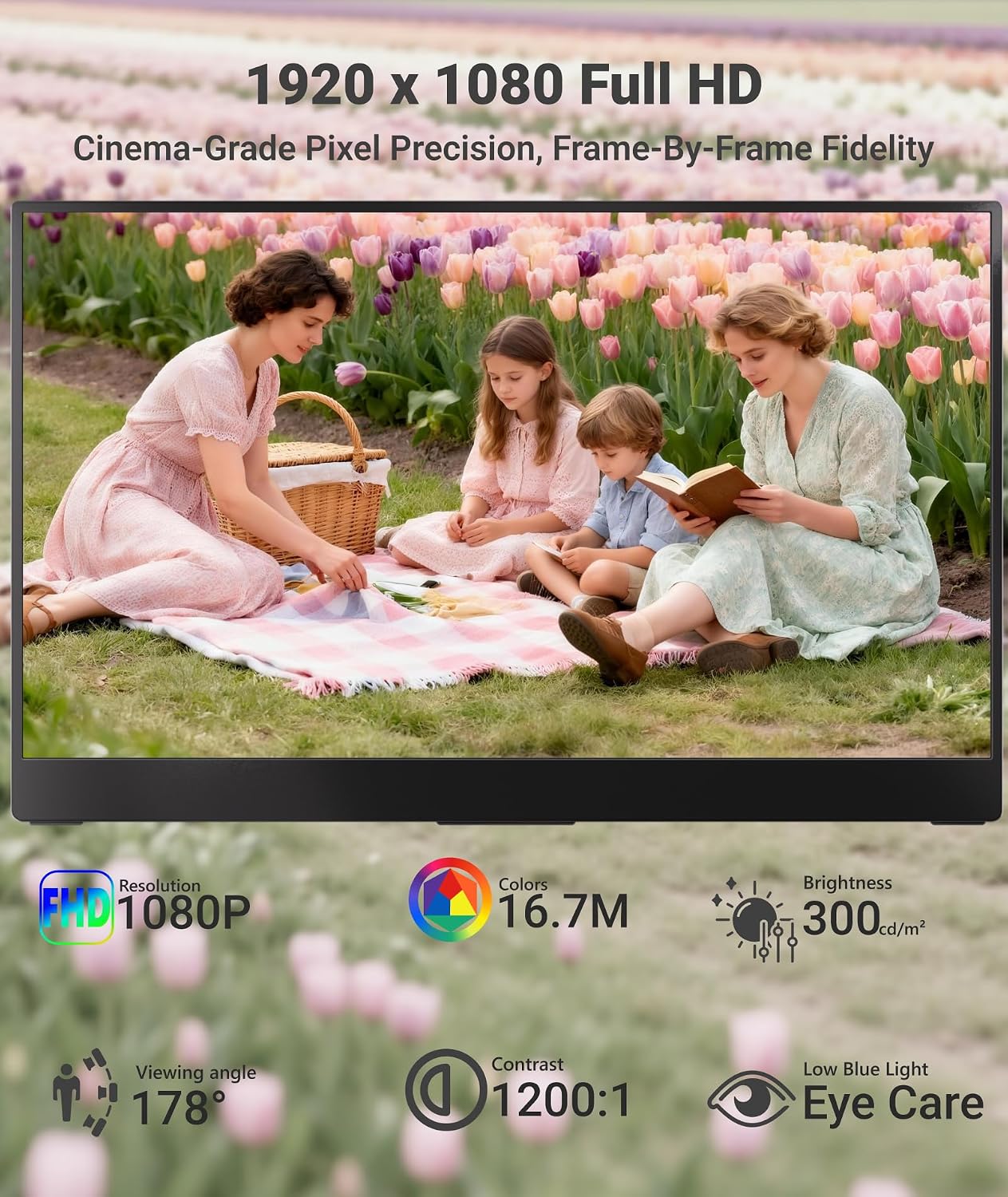 Detalle de Ingnok 15.6-inch Portable Touchscreen Monitor with USB-C/HDMI and 360° Kickstand