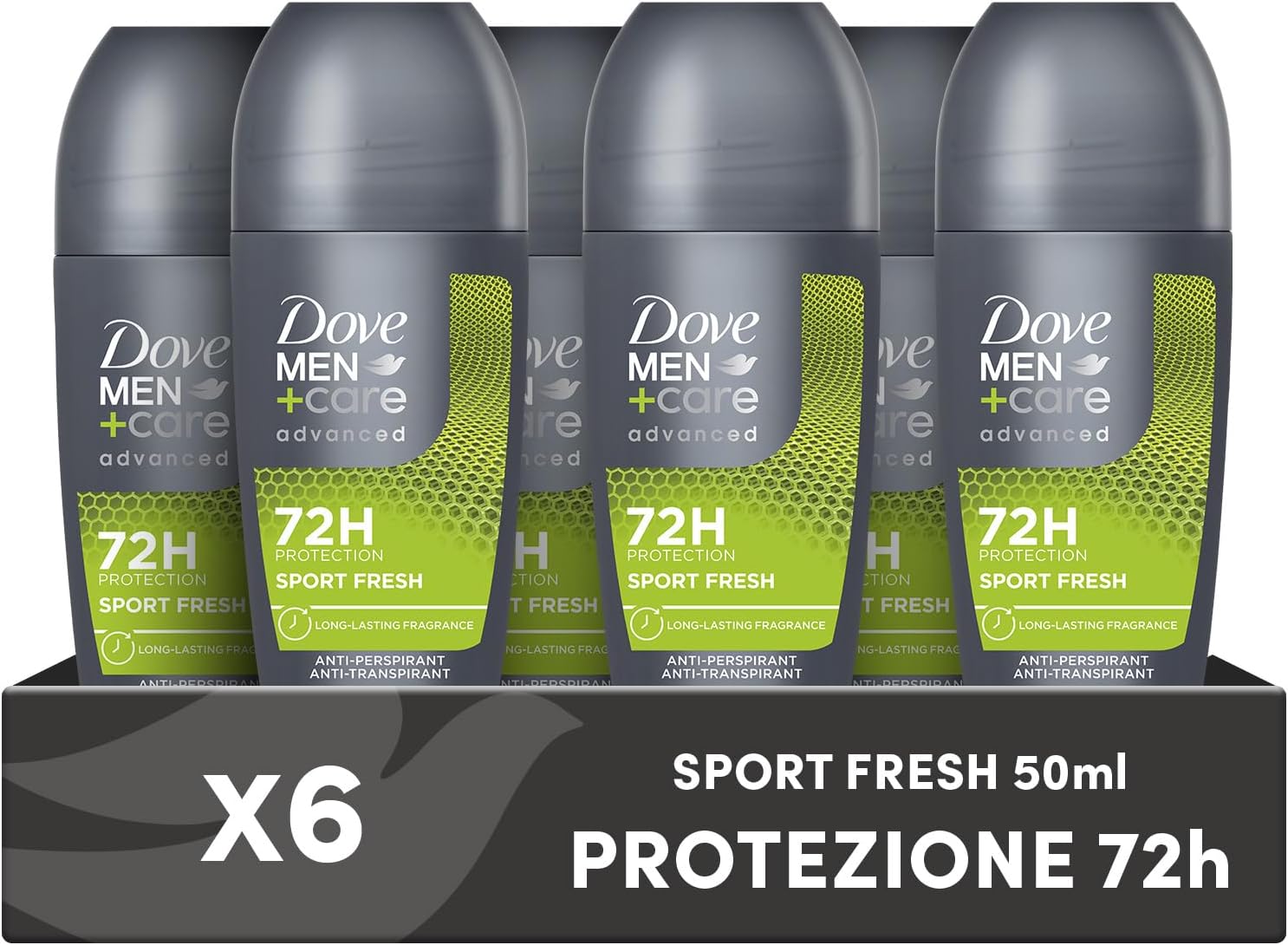Thumbnail 6 de DOVE MEN+CARE Deodorante Roll On Advanced Care Invisible Dry 6x50 ml — protezione antitraspirante senza alcol