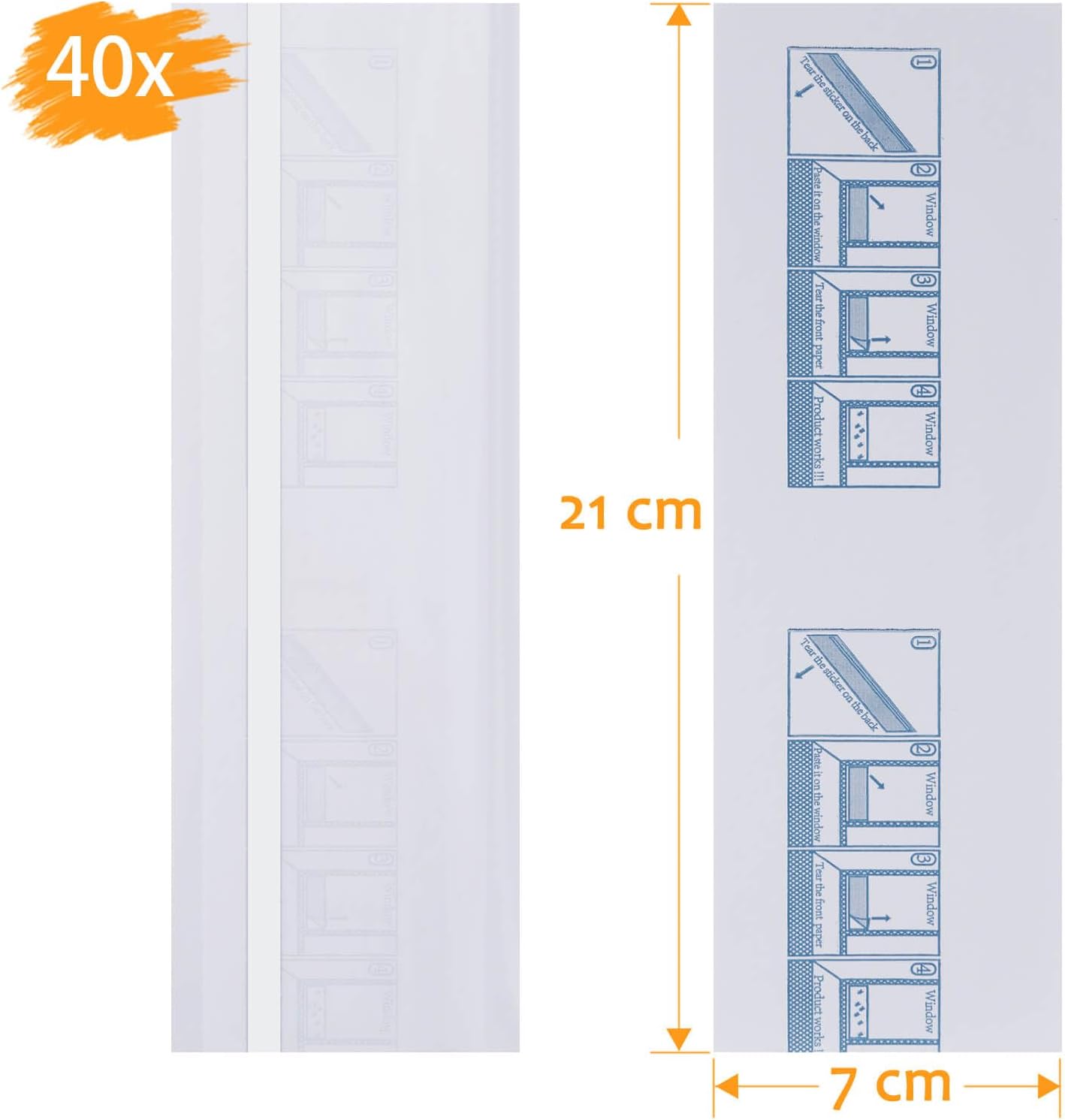 Thumbnail 5 de Blooven Fenster Fliegenfalle – 40 Stück, giftfrei, transparent