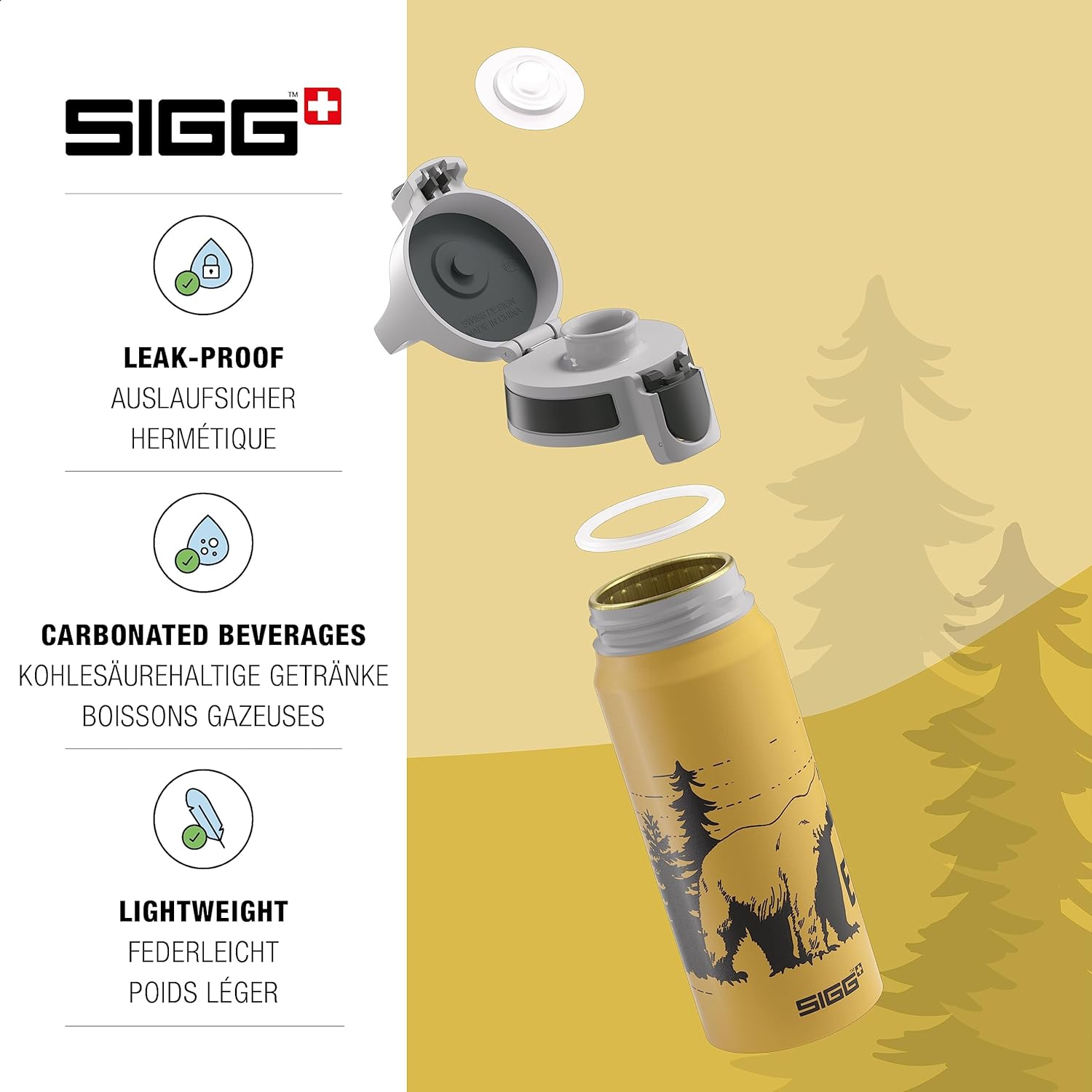 Detalle de Sigg Botella Reutilizable con Tapa 🚰