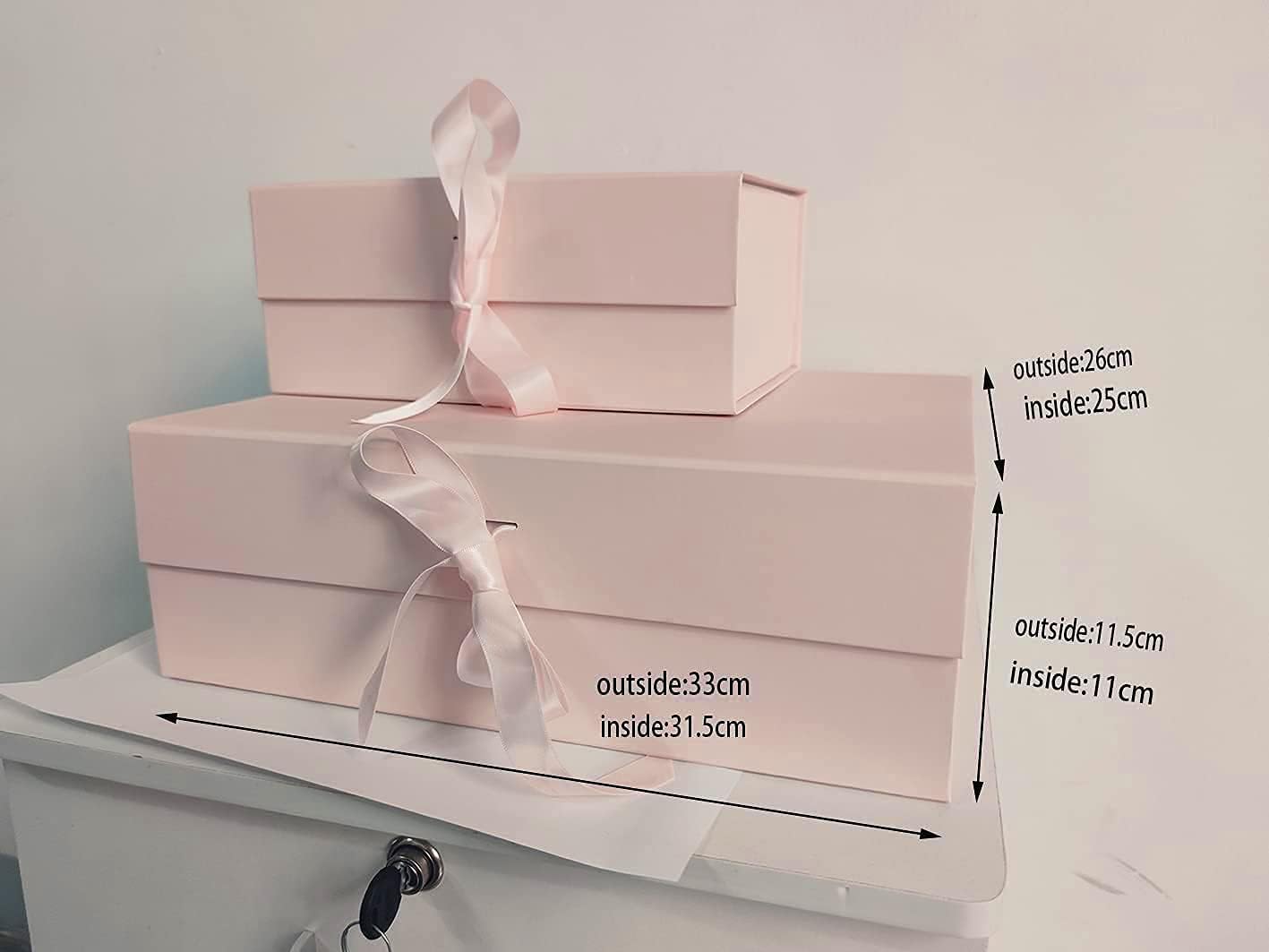 Thumbnail 2 de Rosa Geschenkbox 33x26x11cm Geschenkverpackung