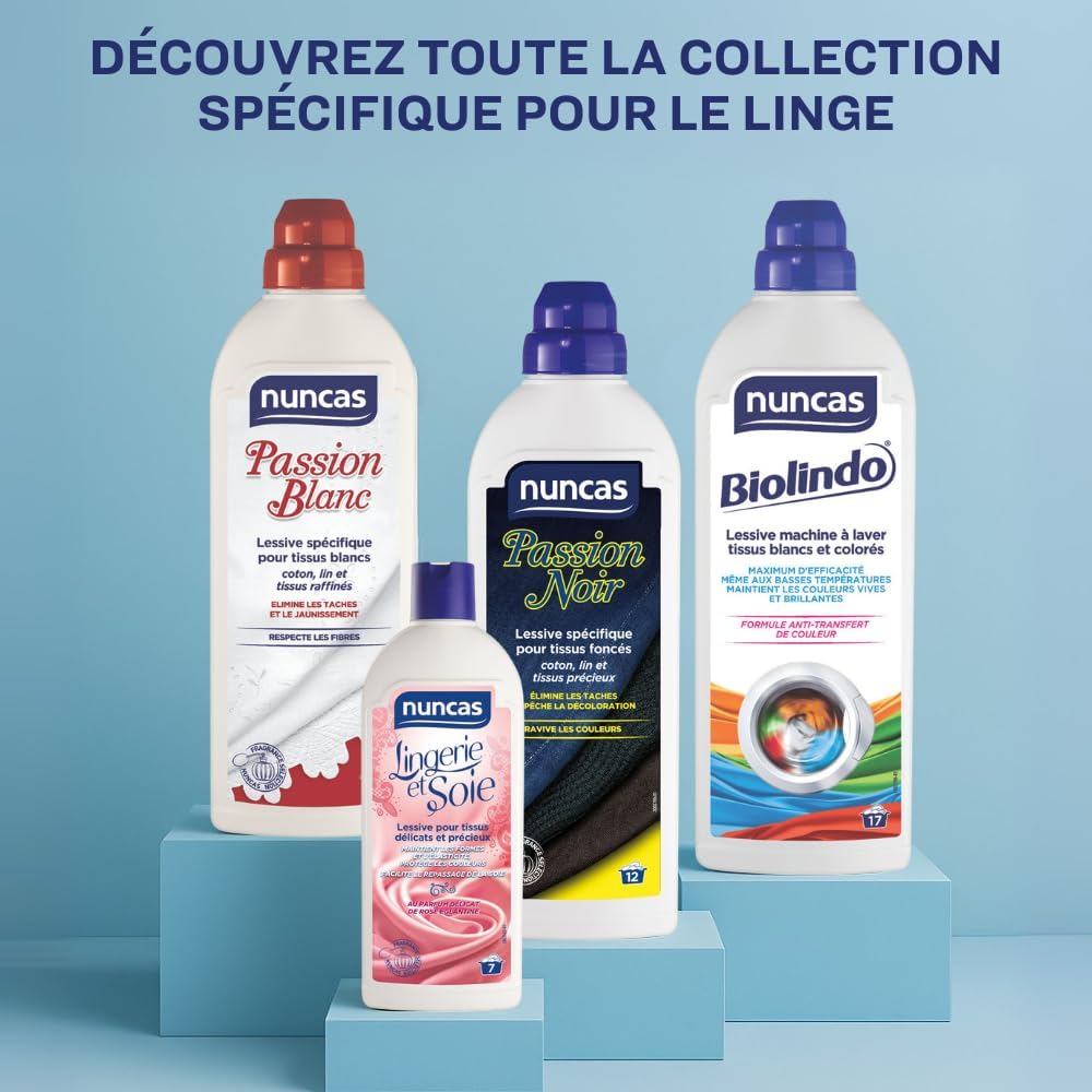 Thumbnail 5 de Nuncas Biolindo Lessive pour machine à laver tissus blancs, colorés et noirs (1000 ml)