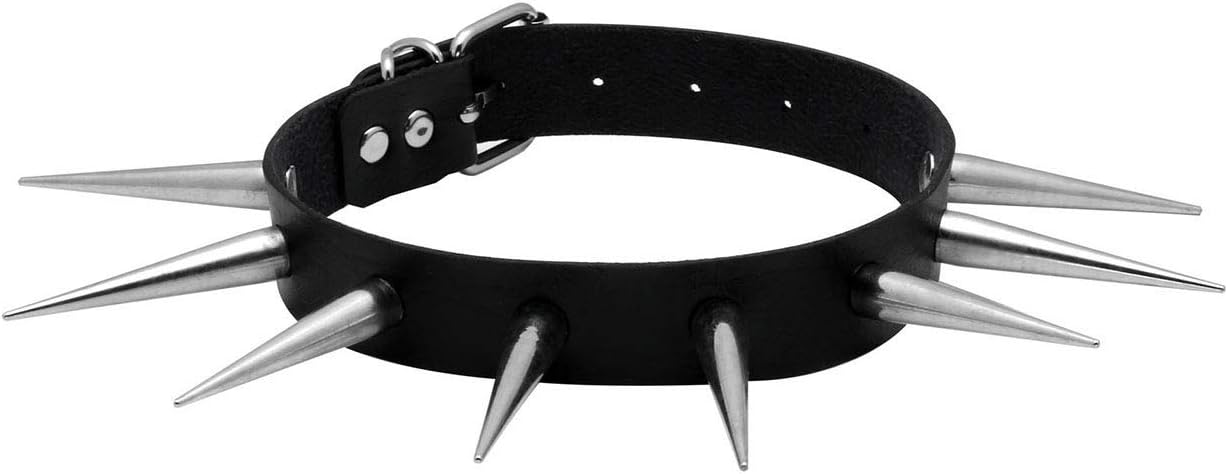 Thumbnail 6 de Manfnee Punk Gothic Halsband – PU Leder Halsreif mit Spike und Nieten