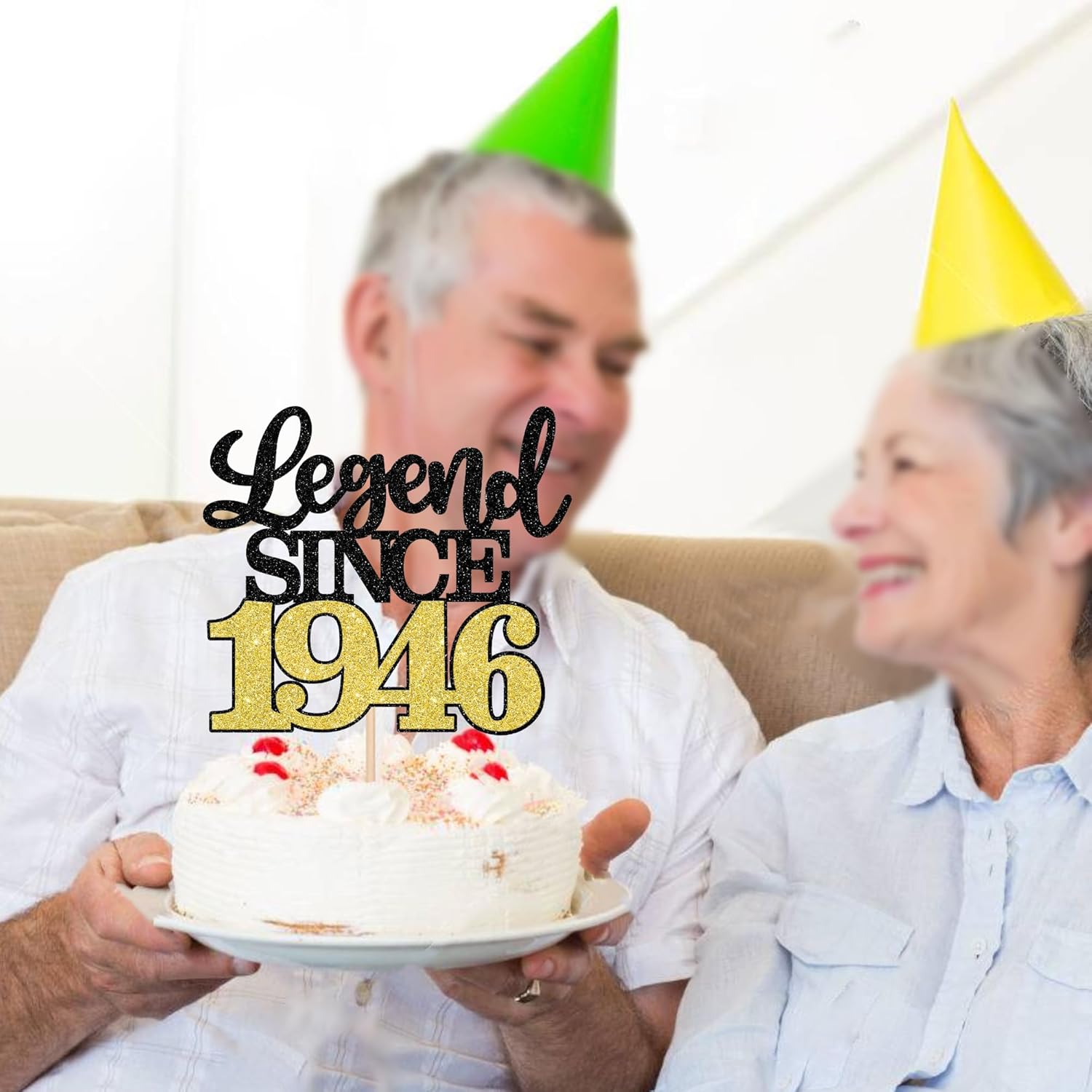Thumbnail 6 de Tortendeko „Legend Since 1946“ – 1 Stück Aufschrift Glitter zum 80. Geburtstag