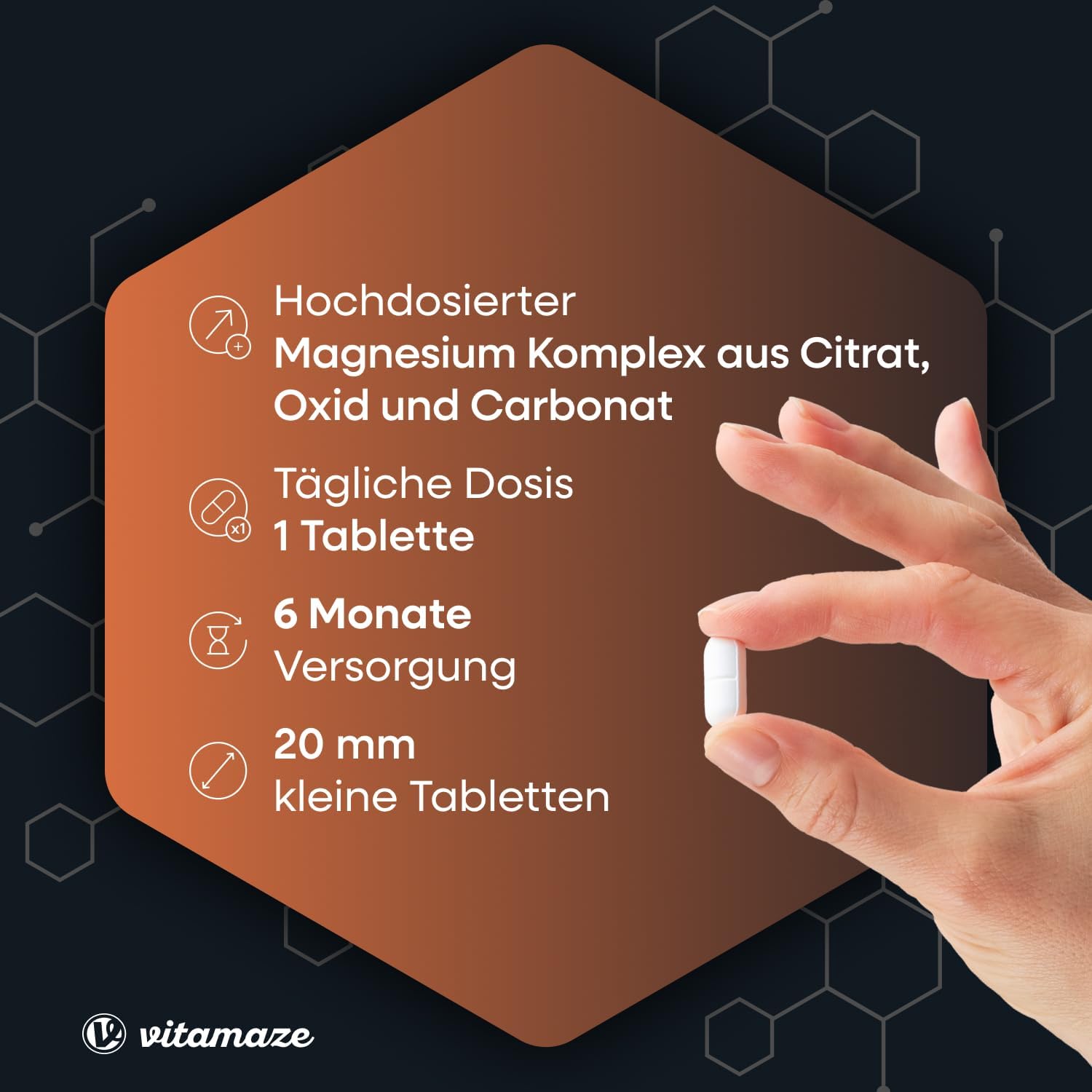 Detalle 2 de Magnesium Komplex 350 mg, 24h Depot Tabletten