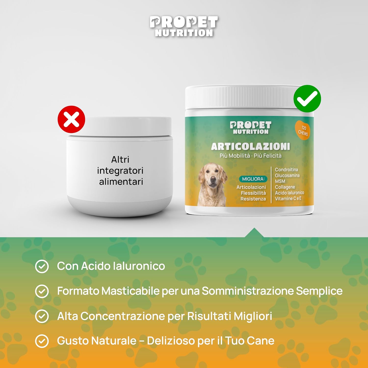 Detalle de Integratore Articolazioni Cane – Snack naturali per mobilità e benessere articolare