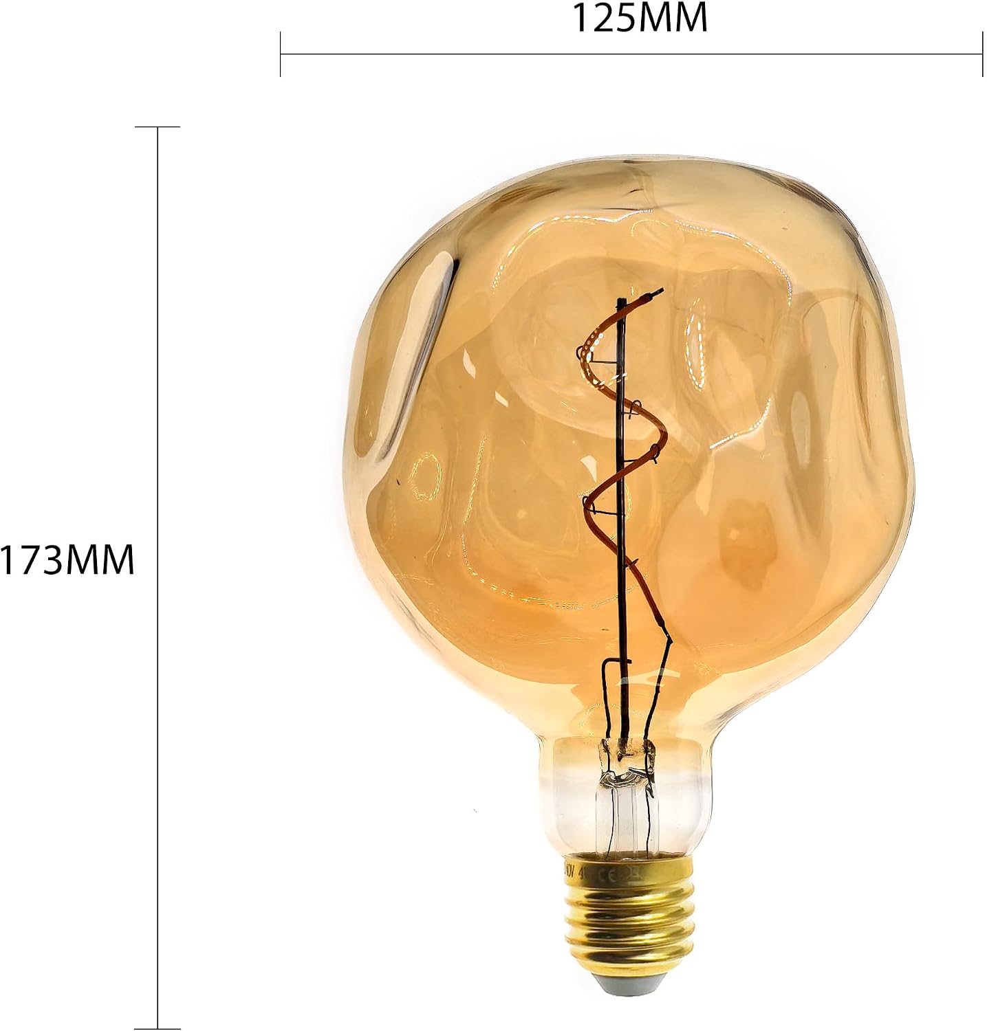 Detalle de KANQIAO G125-3W-1P-HPS-1 E27-ledlamp, 3 W, amber en dimbaar