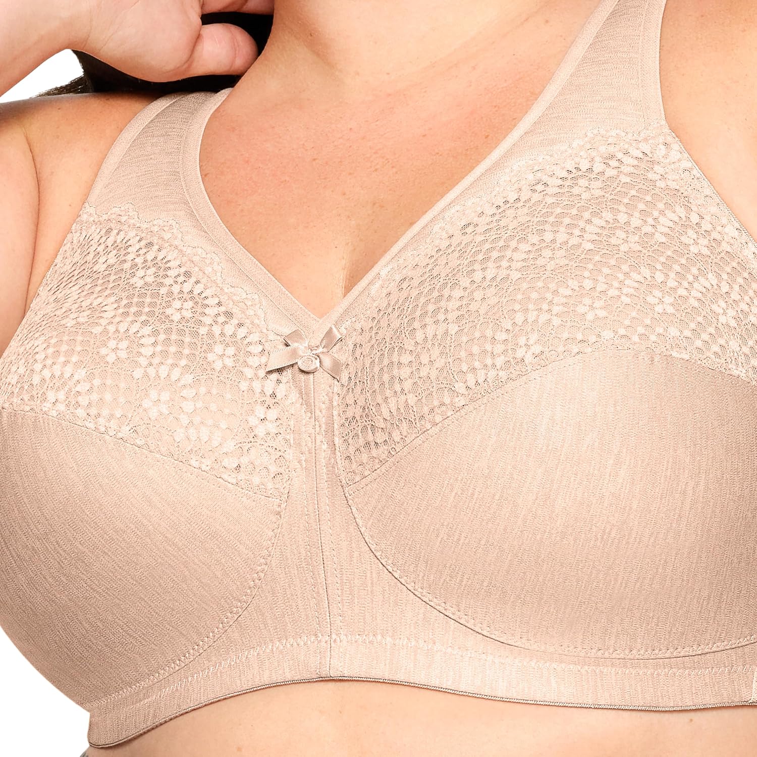 Detalle de Glamorise Women’s 1064 Full Coverage Bra – MagicLift wire-free support
