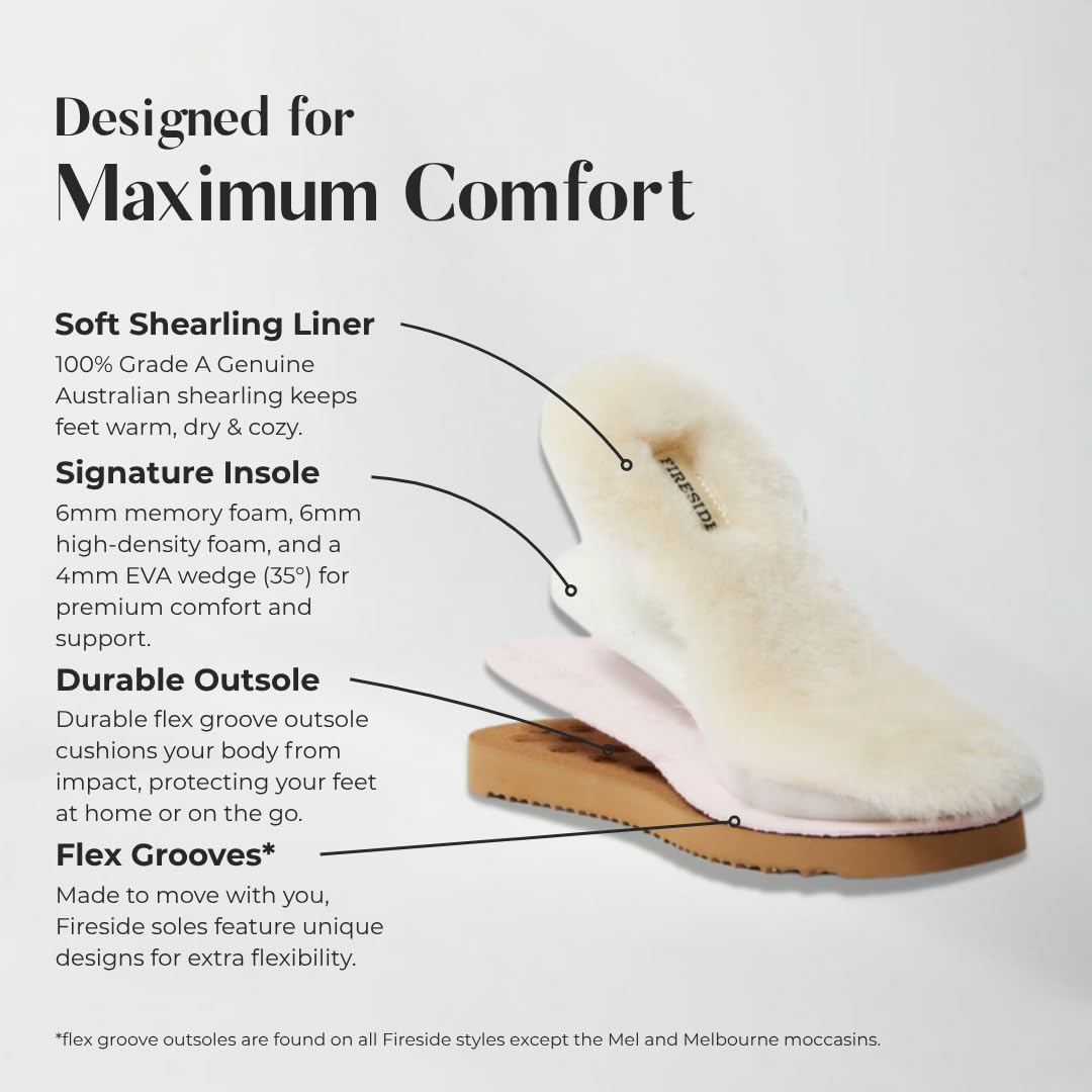 Detalle 2 de Fireside Sydney Shearling Scuff Slipper 100% Shearling