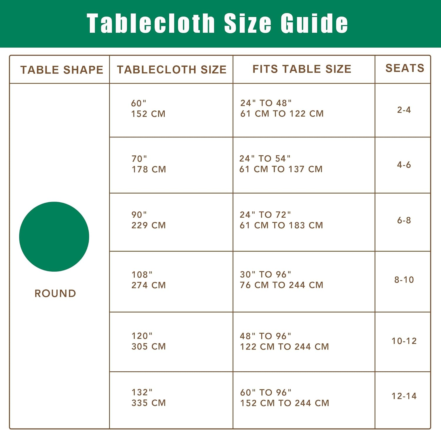 Thumbnail 2 de Biscaynebay 70" Textured Fabric Round Tablecloth – White, Water-Resistant, 100% Polyester