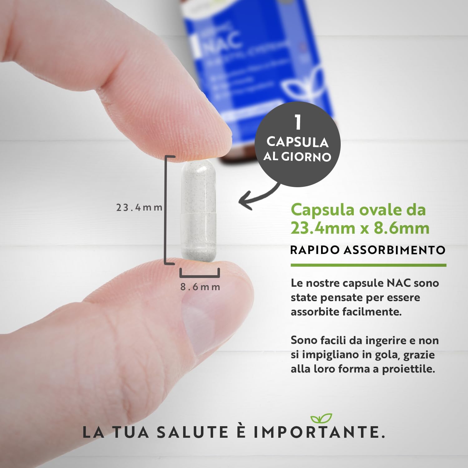 Detalle de NAC N-Acetil-Cisteina 600 mg di Nutravita – Integratore vegan 150 capsule