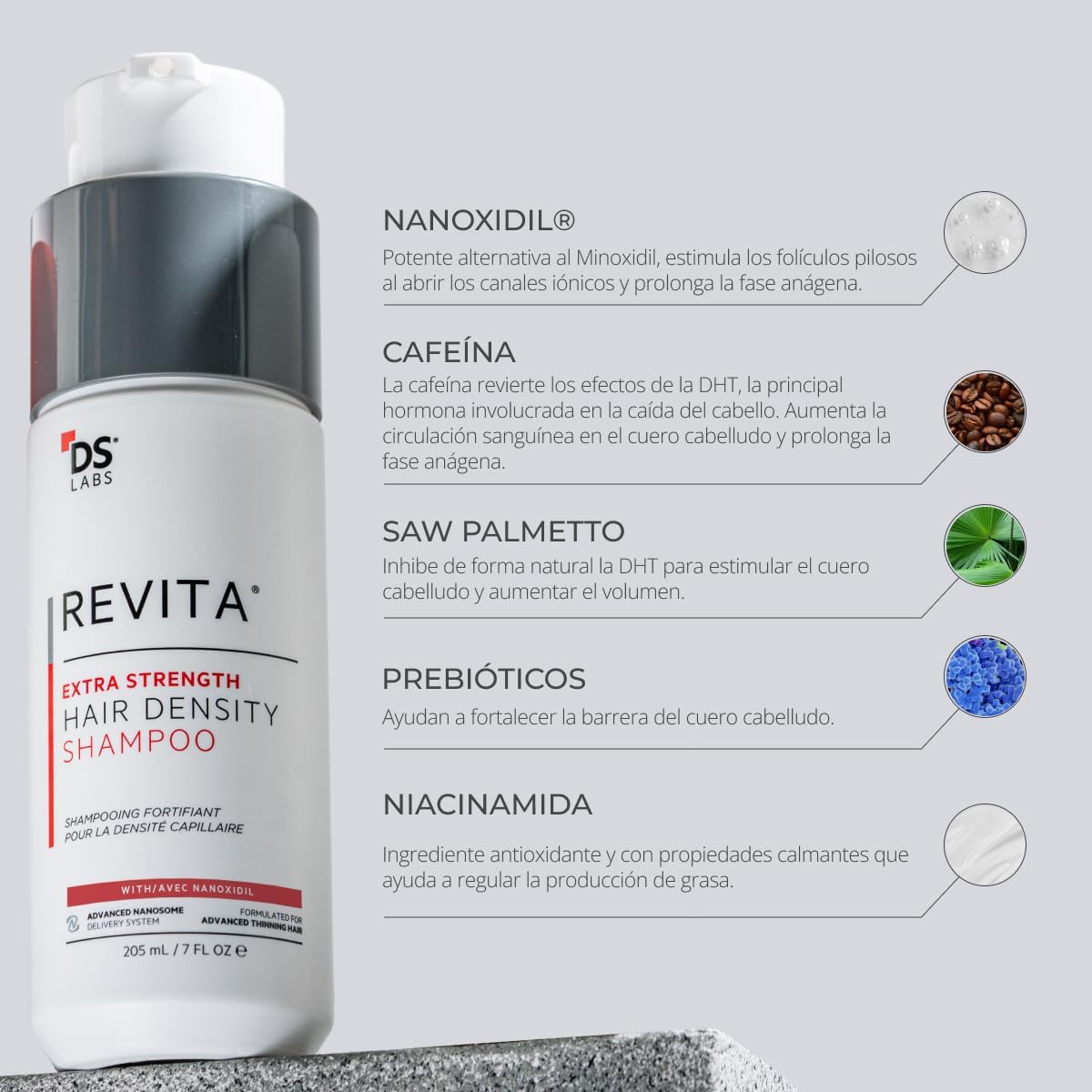 Detalle 2 de DS Laboratories Revita Extra Strength 205 ml
