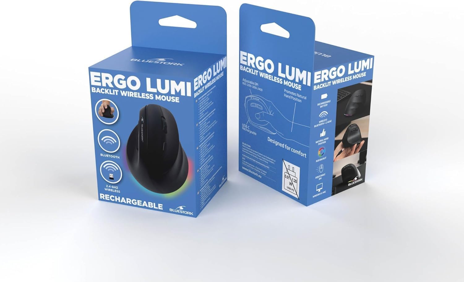 Thumbnail 6 de Bluestork Ratón Ergonómico 800-2400 DPI