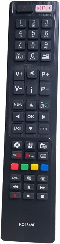 Thumbnail 1 de Replacement RC4848F Remote Control for Polaroid/Bush/Hitachi TV (43HB6T72U)