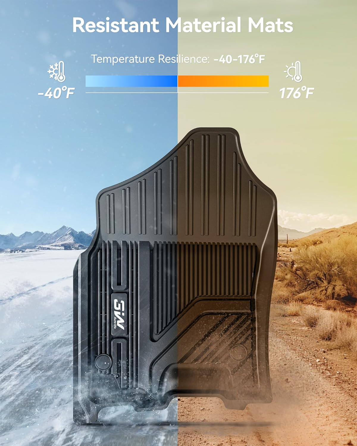 Thumbnail 5 de 3W Floor Mats Dodge Ram 1500 Crew Cab Full Set