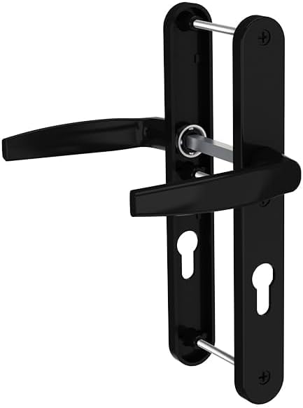 Detalle de Bricard 7E8081 Osmose 2 Key Door Handles, Matt Black Aluminium