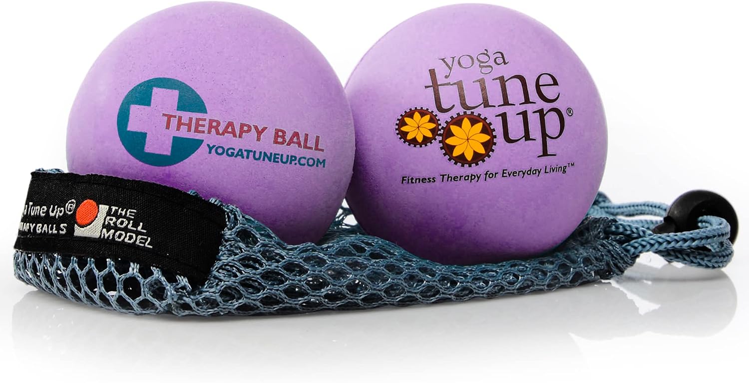 Detalle de Yoga Tune Up Jill Miller's Therapy Balls Deep Purple 筋膜ケア用マッサージボール、ラバー製・ポータブル