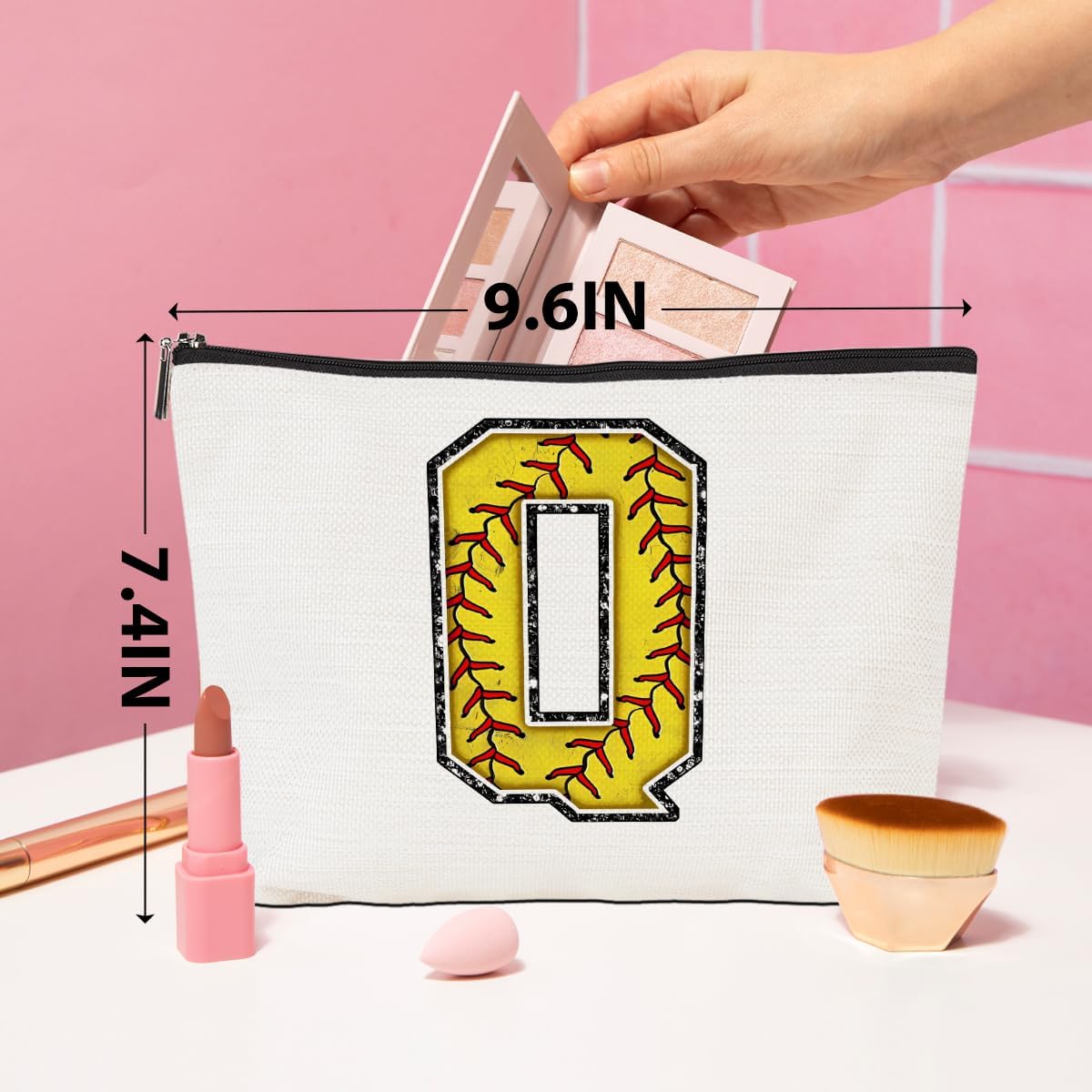 Detalle de Softball Makeup Bag, Letter Q