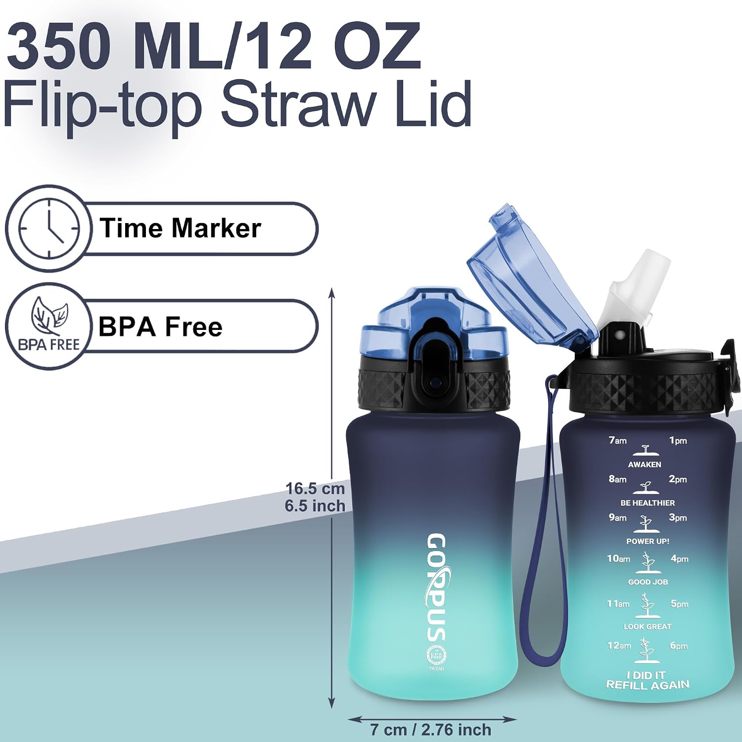 Thumbnail 4 de GOPPUS 350ml Kids Water Bottle with Straw