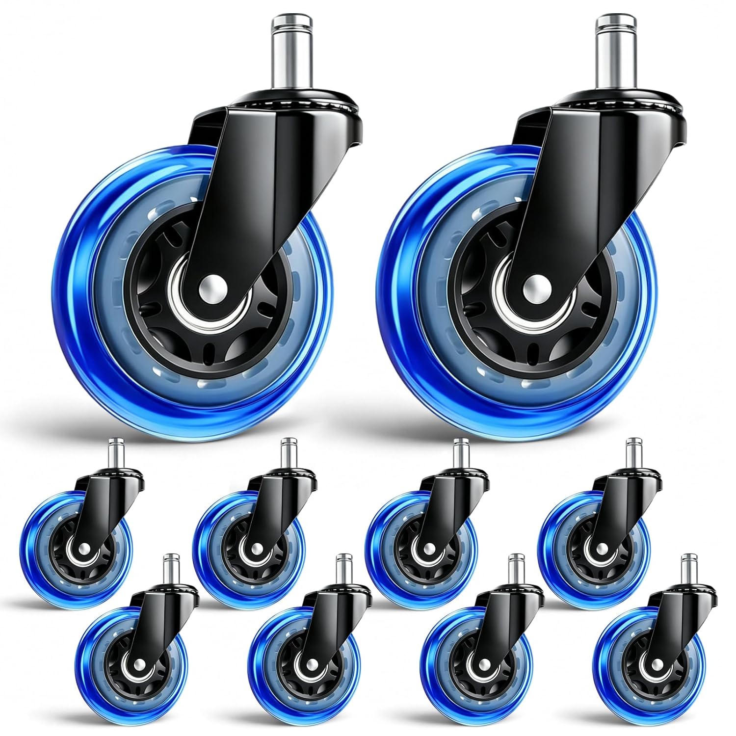 Thumbnail 6 de ASHGOOB Office Chair Wheels, 3-Inch
