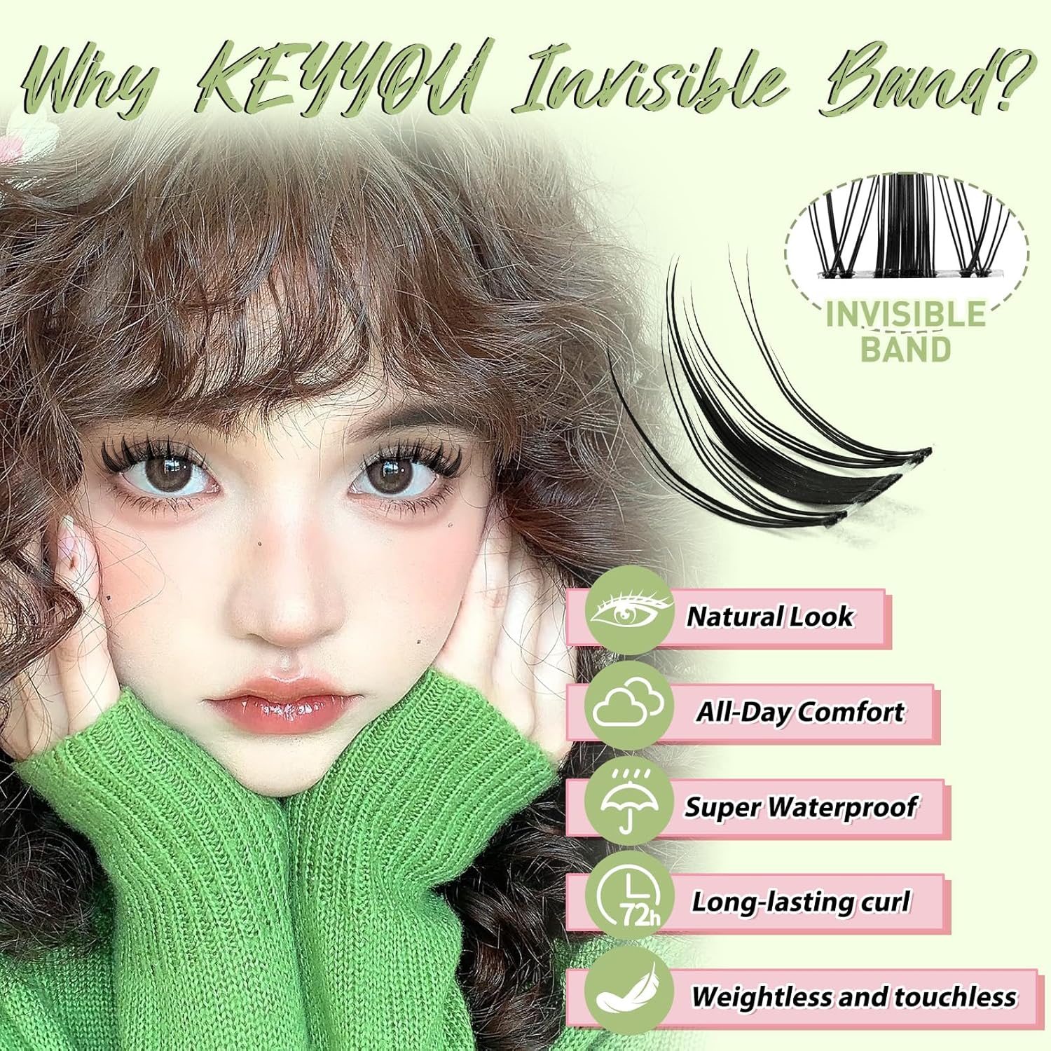 Thumbnail 2 de KEYYOU Fairy Lash Clusters Kit 144 pcs 😍