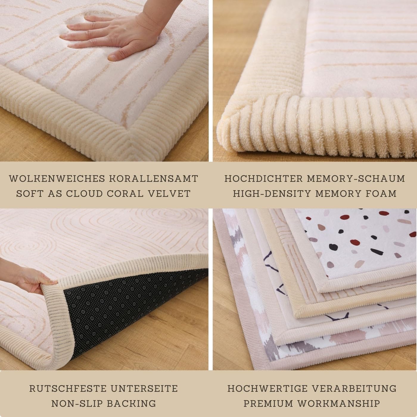 Thumbnail 2 de Hakuna Matte CloudSoft Baby Play Mat for Floor 60" x 80" Zen Garden (Coral Velvet)
