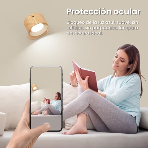 Detalle 2 de Coollamp Aplique de pared 360° con 3 modos