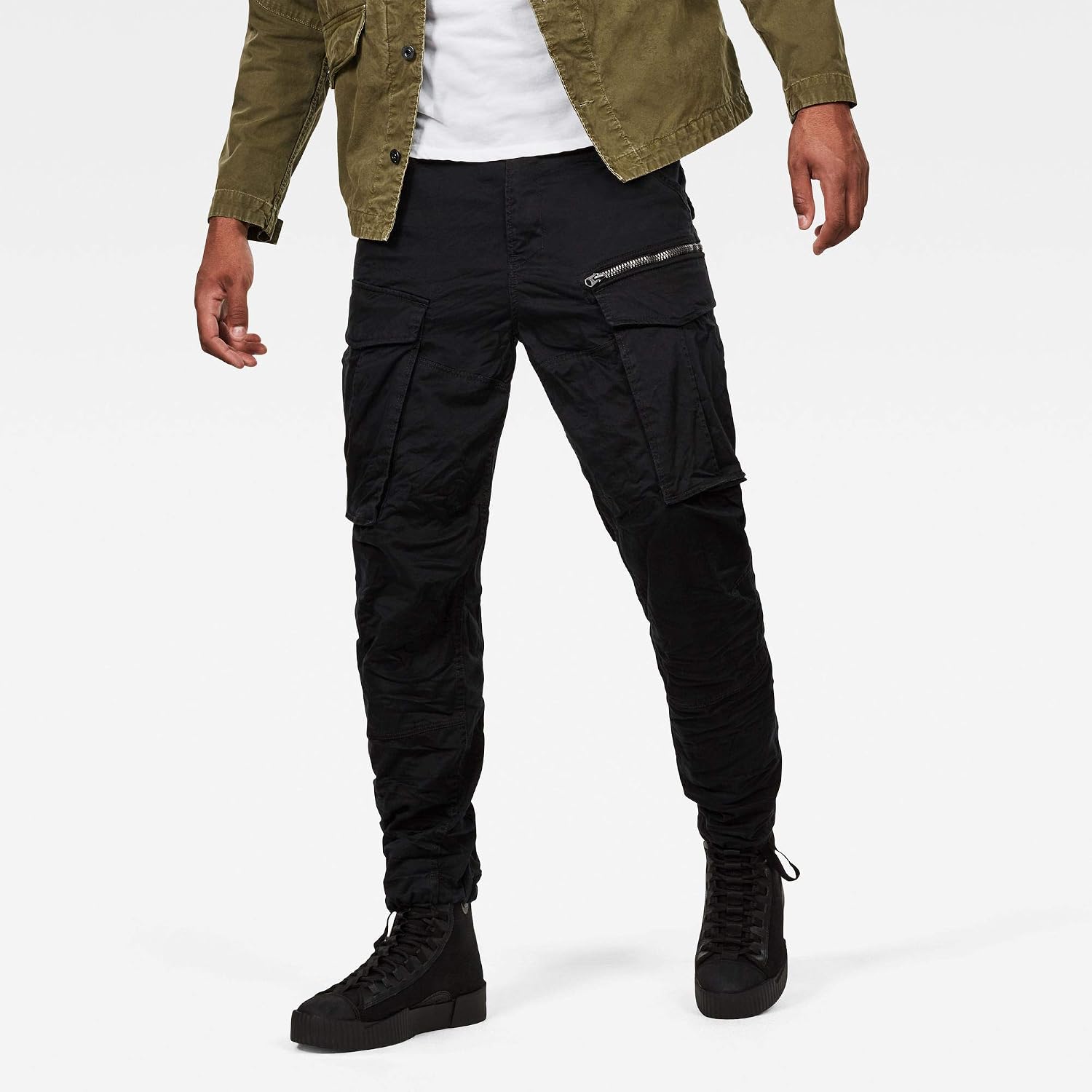 Detalle 2 de G-STAR Herren Rovic Zip 3D Regular Tapered Pants – mit Reißverschluss und verstellbarem Saum