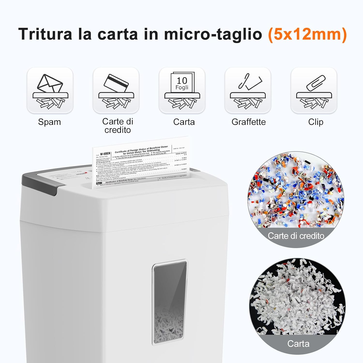 Detalle de Bonsaii C275-B distruggi documenti P4 10 fogli
