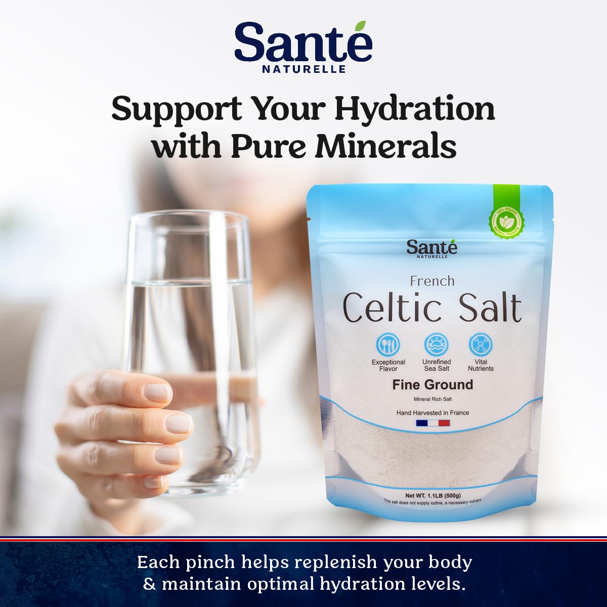 Thumbnail 6 de Sante Naturelle Celtic Sea Salt Bundle, Fine Ground & Gray Coarse, 18 oz, 2-Pack